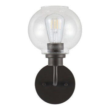 Sandrine Iron/Seeded Glass Cottage Rustic LED Vanity Light - JONATHAN Y